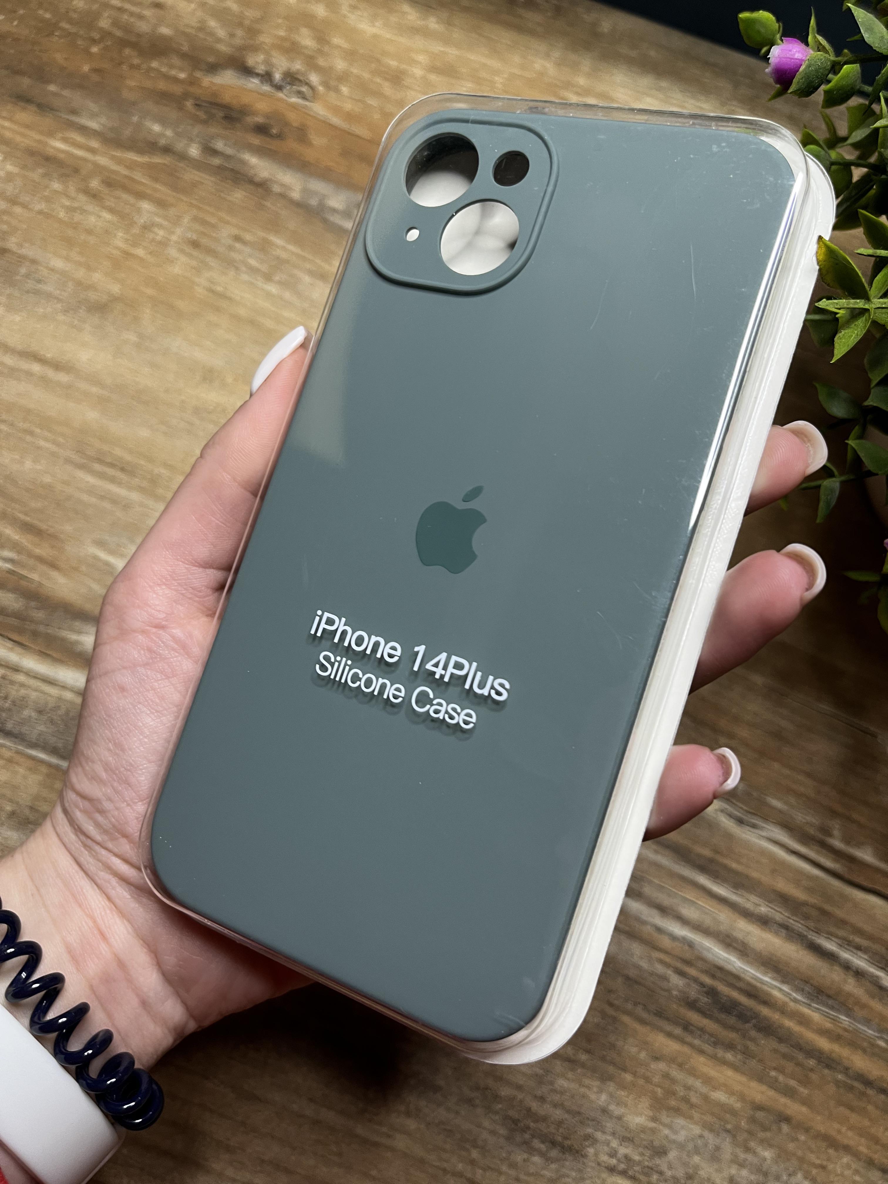 Чохол накладка на iPhone (Айфон) 14 Plus закритий низ та закрита камера silicone case full camera на apple