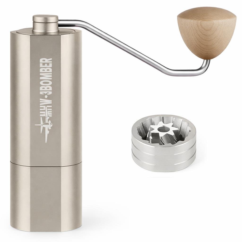 Кофемолка ручная с металлическими жерновами MHW-3BOMBER Adder V3 алюминиевая Золотистый (G5840B)