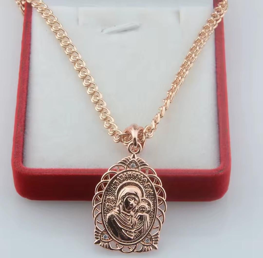 Ладанка из медицинского золота Божья Матерь 50 см (2760322761)