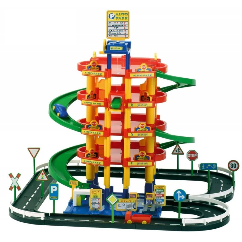 Паркинг 5-уровневый Wader с дорогой и тремя автомобилями (38104)