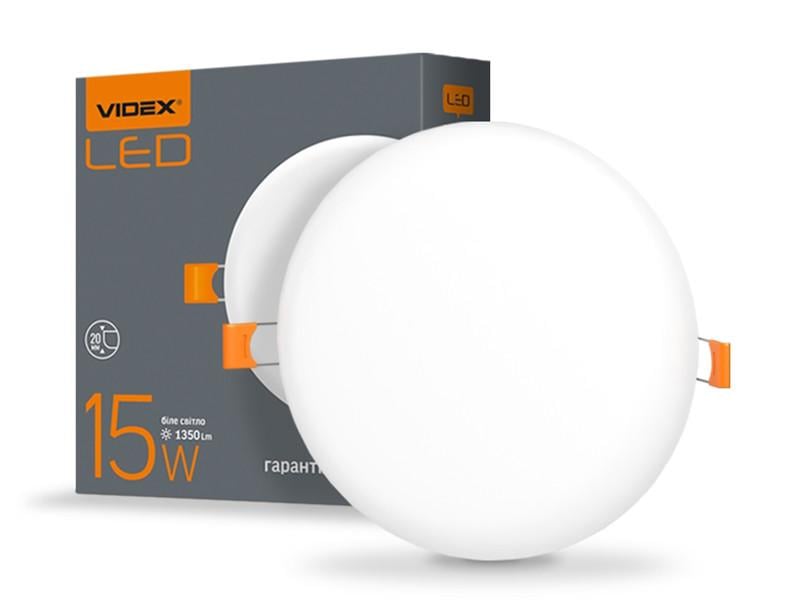 Світильник світлодіодний врізний Videx VL-DLFR-154 круглий 15W 4100K IP20 (7335)
