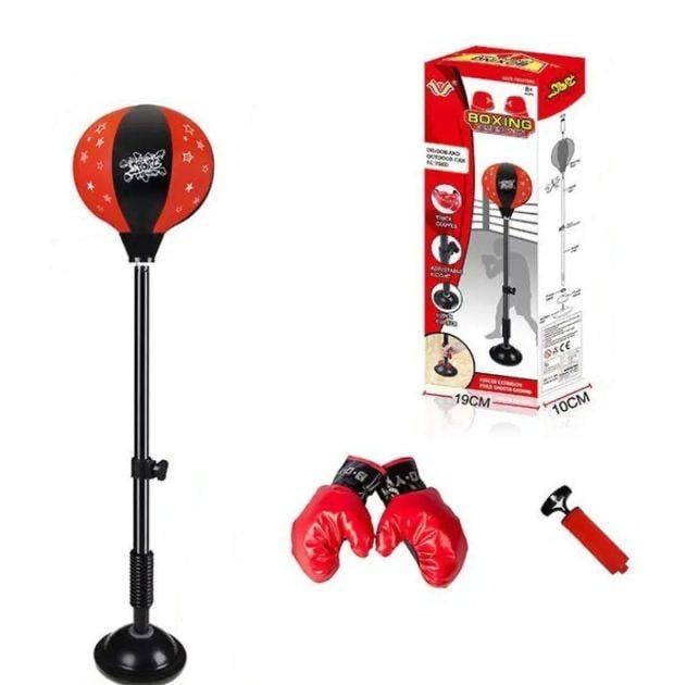 Боксерская груша на стойке до 127 см с перчатками (MA374)