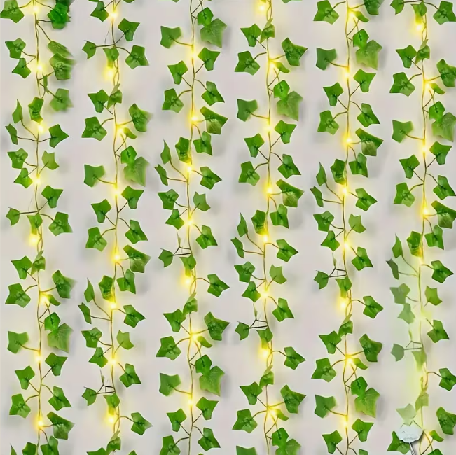 Гірлянда-штора Гілка плюща USB-живлення 100 LED 3х1 м Тепле Жовтий світло (1135)
