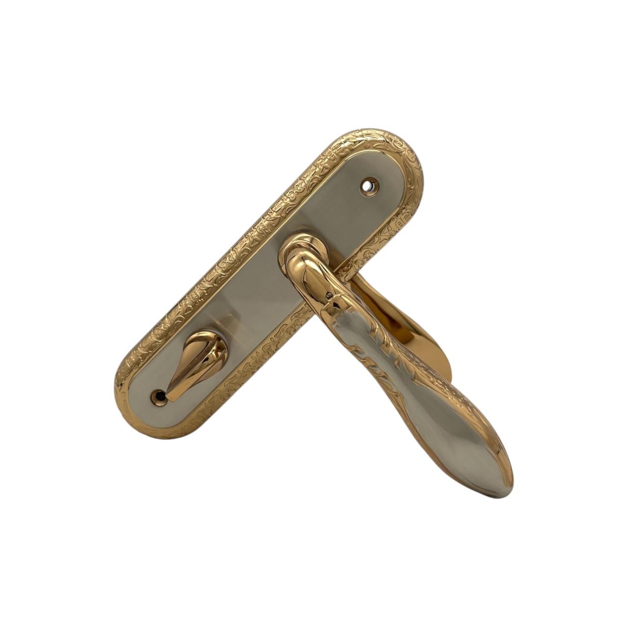 Дверные ручки межкомнатные под задвижку Ozcanlar Zara Kol WC Alb/Saten 62 мм (330088)