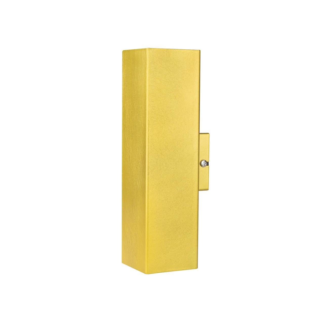 Бра MSK Electric SQ 2206 MR+GD Crocus прямоугольной формы под две лампы Е27 Золотой (1441601009)