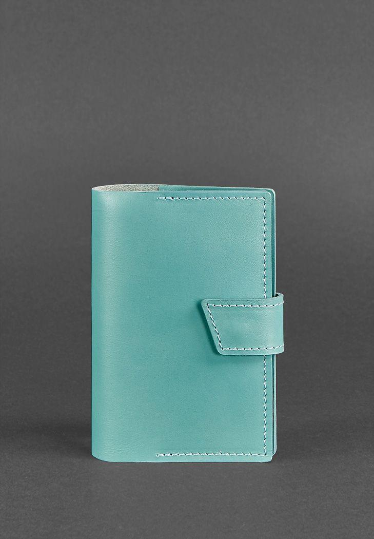 Обкладинка шкіряна для паспорта 4.0 Бірюзовий (A-026463)