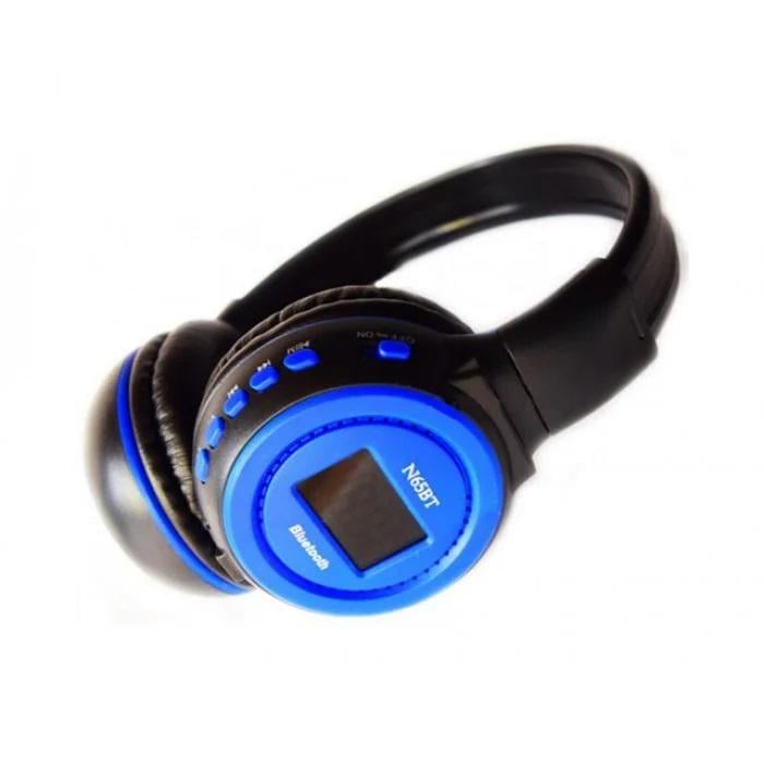 Наушники беспроводные Bluetooth N65BTBT Черный/Синий (MD12031)