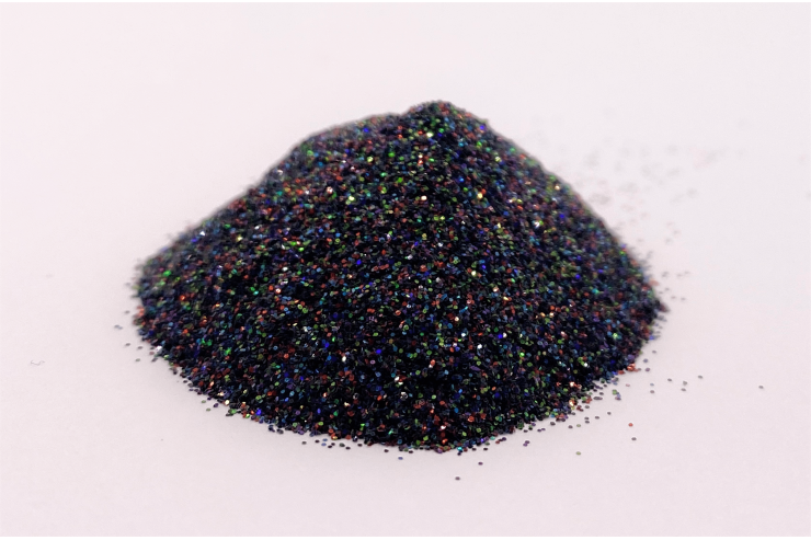 Глітер 872 0,2 мм 1/128 70 мл Чорний голографічний (078722)