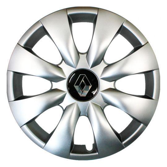 Ковпаки автомобільні SKS 316 R15 з логотипом Renault 4 шт. Сріблястий