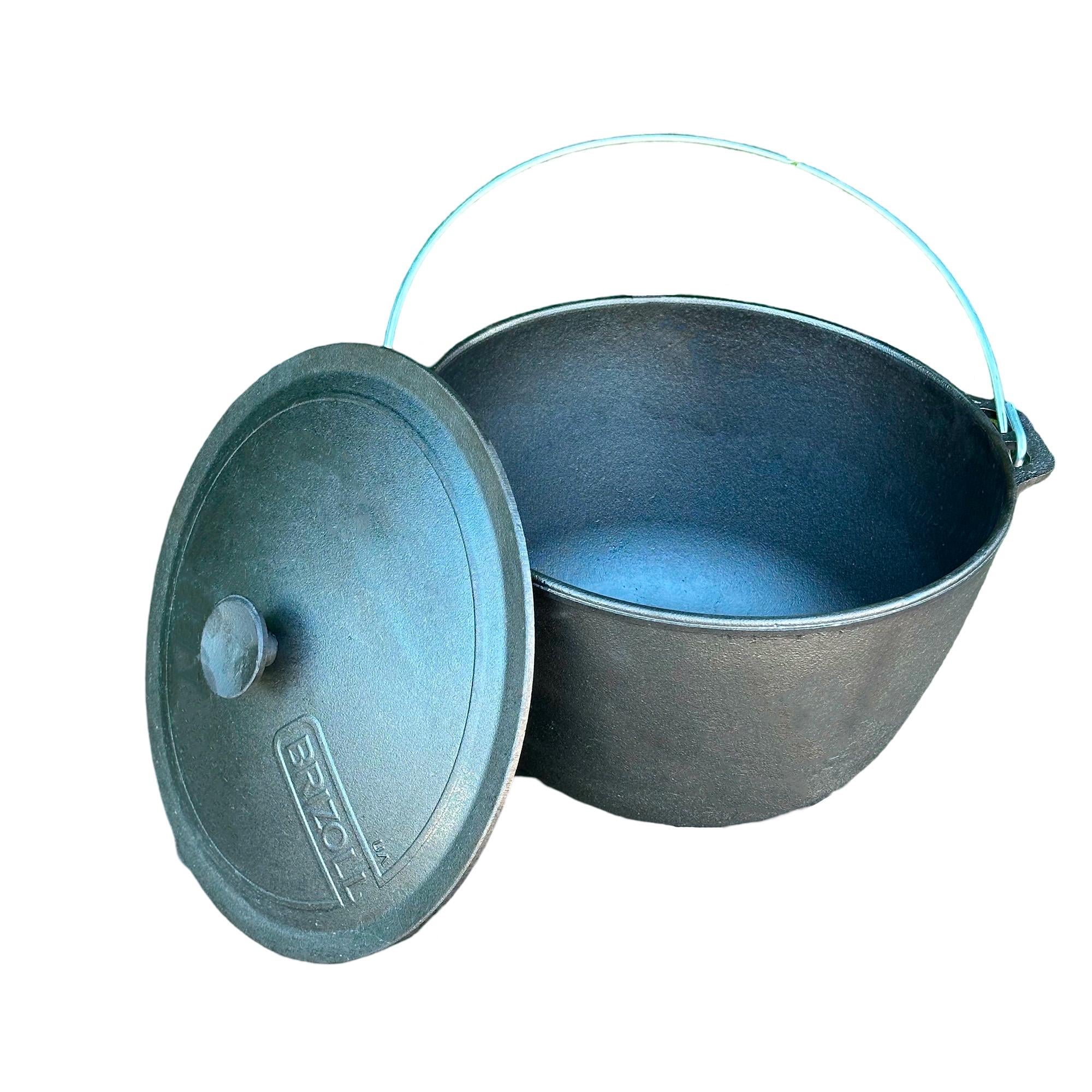 Котел туристичний чавунний Mzavod КТ-08 з чавунною кришкою та дужкою 8 л Чорний (147-17-4827005594008)