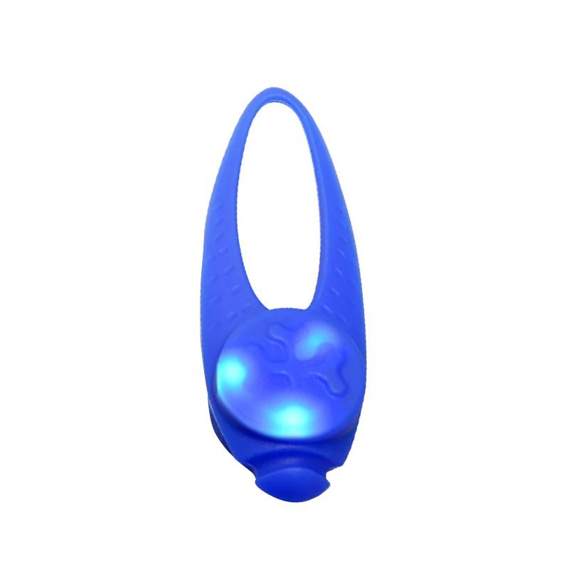 Брелок-клипса на ошейник Lesko Led мигающий силиконовый для выгула собак Blue (25714115)