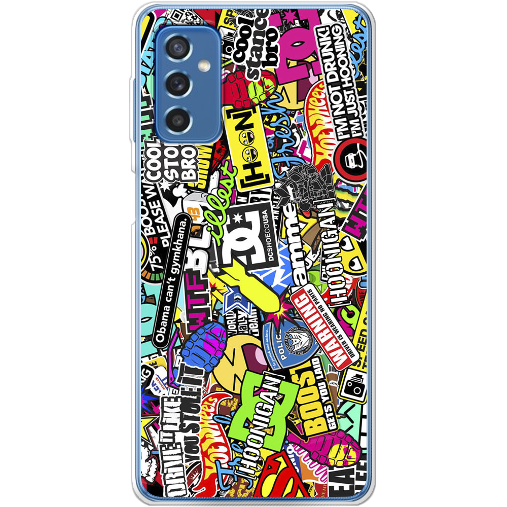 Чохол BoxFace Samsung Galaxy M52 (M526) Multicolored Inscriptions Прозорий силікон (43657-up880-43657)