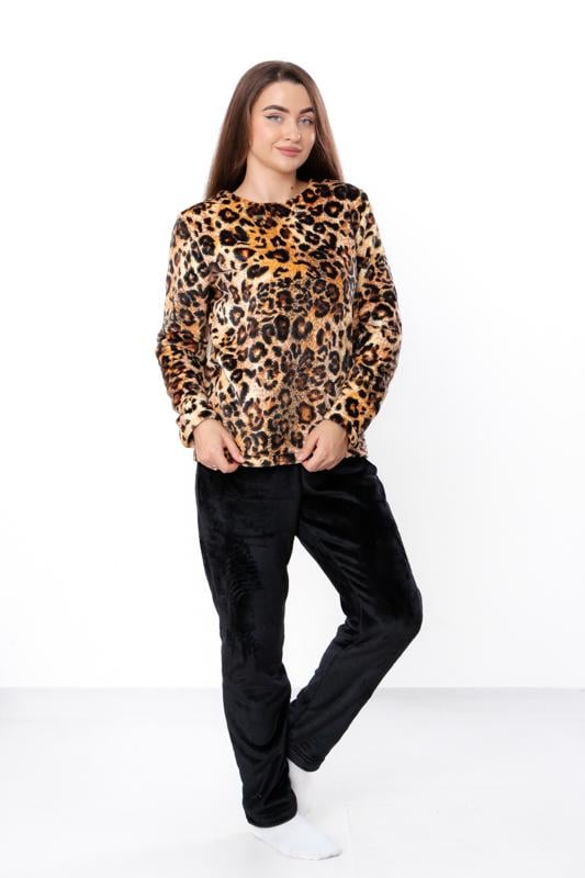 Піжама махрова жіноча штани та кофта з принтом Носи Своє р. 46 Леопардовий принт (8162-035-1) - фото 2 Піжама махрова жіноча штани та кофта з принтом Носи Своє р. 46 Леопардовий принт (8162-035-1) - фото 2