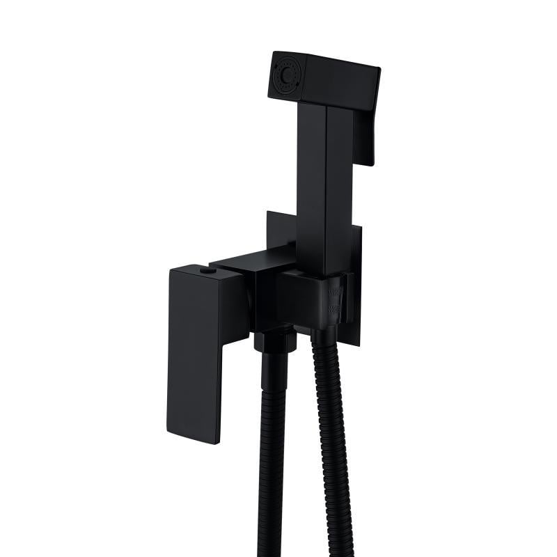 Набор для гигиенического душа Lidz Kubis 111LDKUB111BLA46108 прямоугольный Black (26265989)