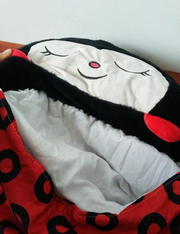 Спальный мешок-игрушка детский Sleeping Bag TOPA Божья коровка 3в1 на молнии 120 см (22138560) - фото 3