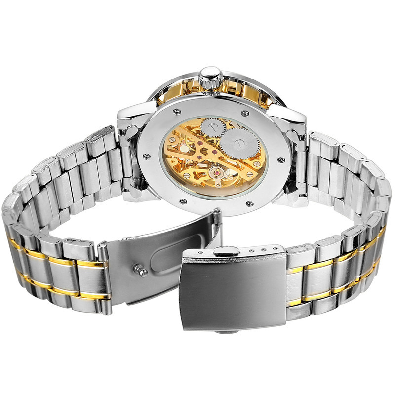 Годинники чоловічий з стразами Winner Diamonds W614 Silver/Gold/Black - фото 7 Годинники чоловічий з стразами Winner Diamonds W614 Silver/Gold/Black - фото 7