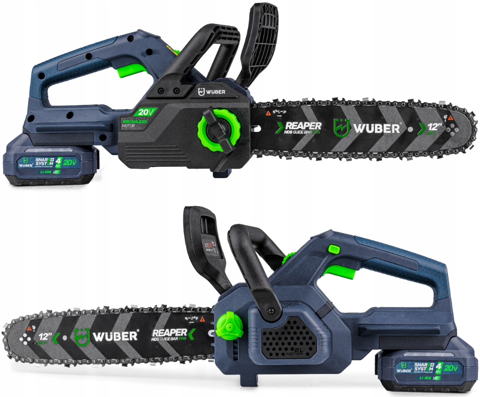 Пила аккумуляторная цепная Wuber 2 аккумулятора 4Ач 20В/шина 30 см - фото 3