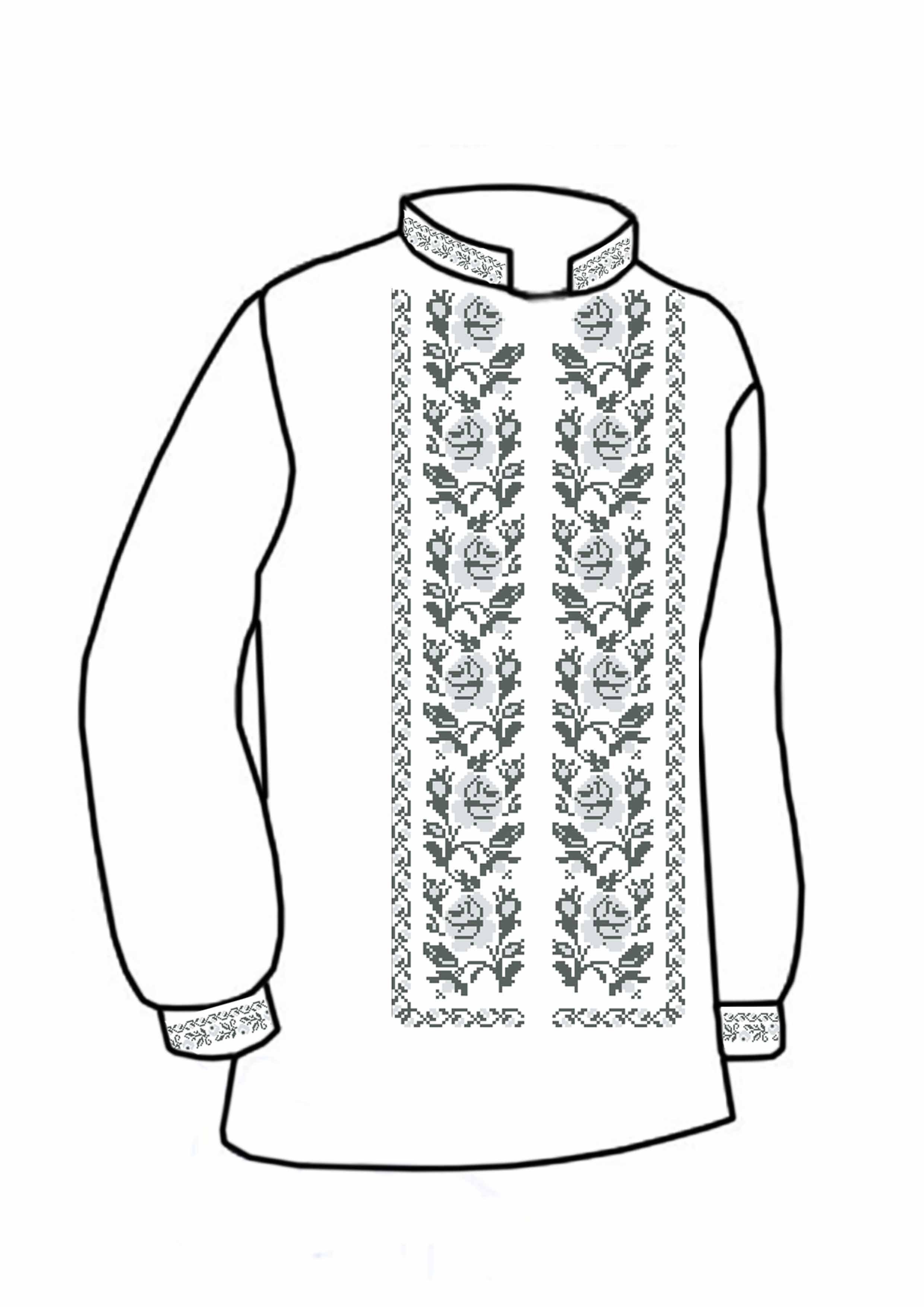 Заготовка для вишивки нитками або бісером сорочка СЧ-11 домоткане полотно Заготовка для вишивки нитками або бісером сорочка СЧ-11 домоткане полотно