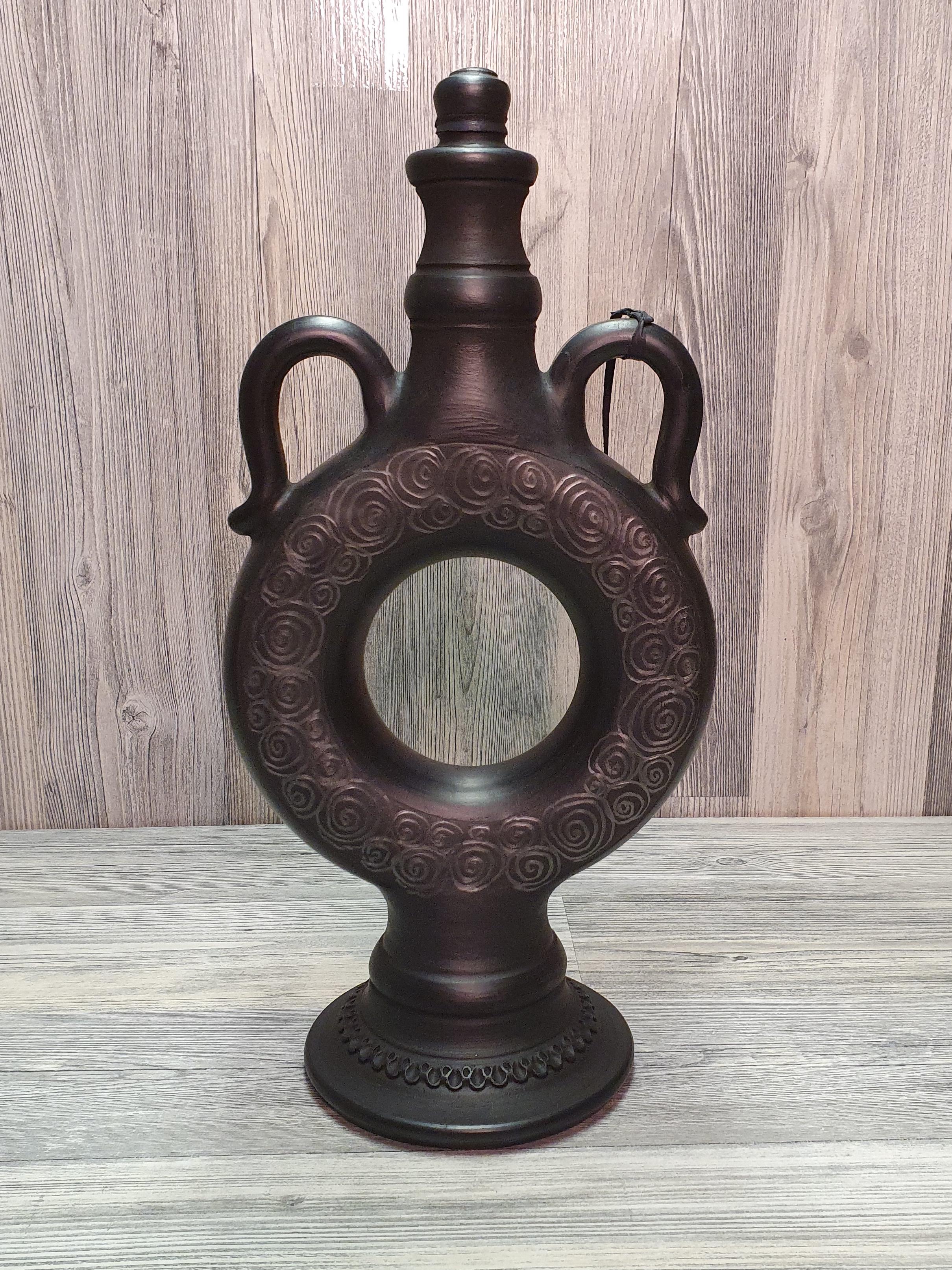 Куманец-штоф из глины ручная работа (5214) - фото 7 Куманец-штоф из глины ручная работа (5214) - фото 7