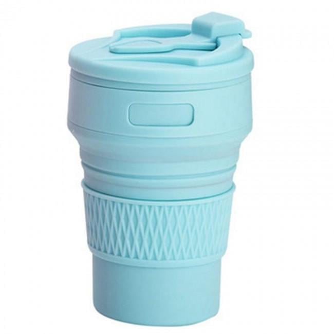 Чашка складная с трубочкой 350 мл Голубой (402024) Чашка складная с трубочкой 350 мл Голубой (402024)