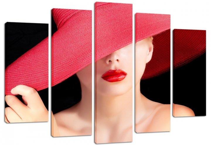 Картина модульная на холсте DK Дама в шляпе 108x80 см (PLM5-47)