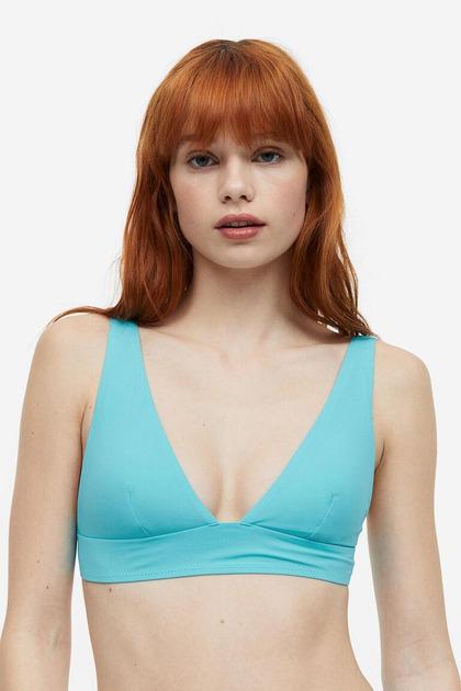 Купальний топ H&M р. 38 Блакитний (967097)