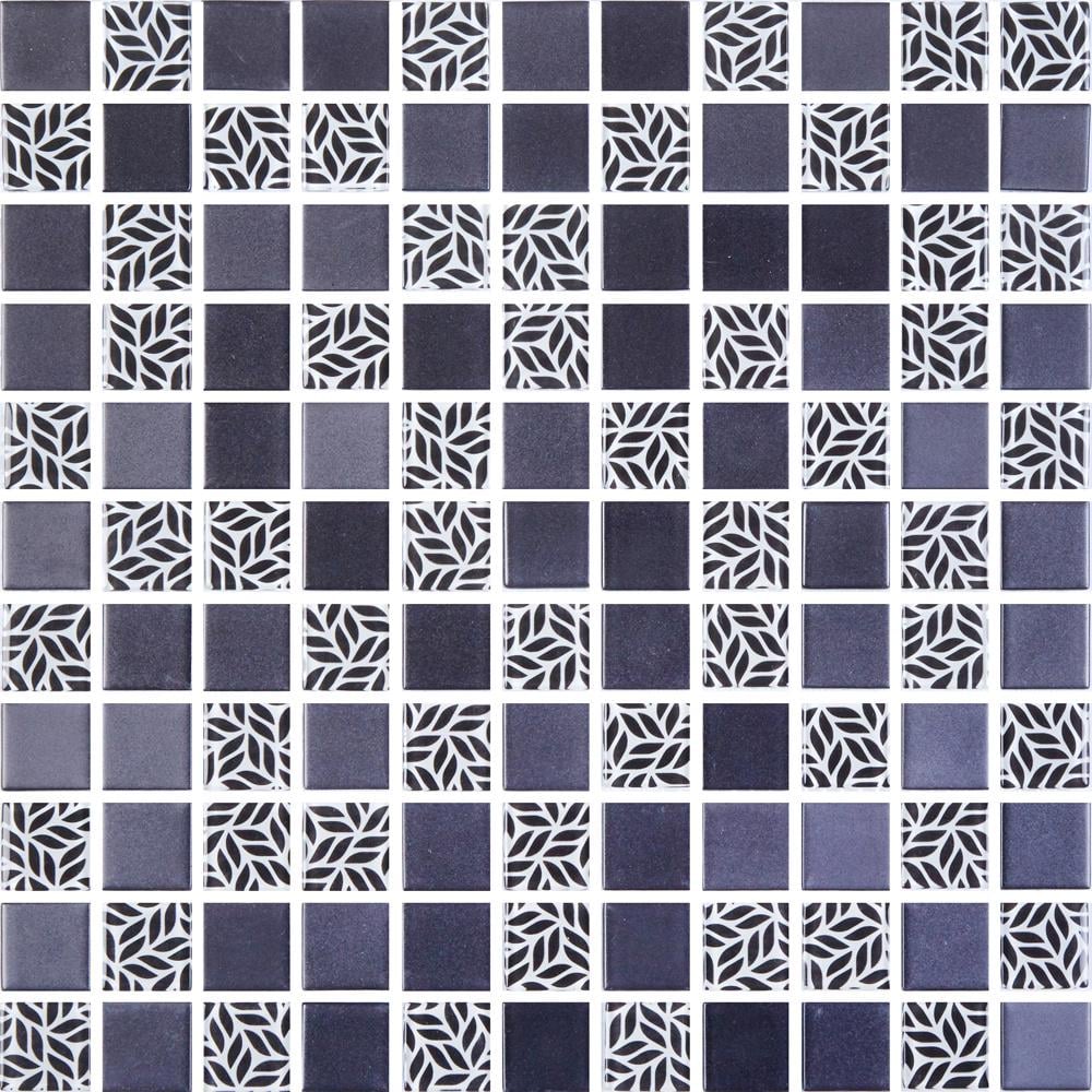 Мозаика стеклянная Kotto Ceramica GMP 0825010 С2 print 10 300х300х8 мм Black Mat (003125)