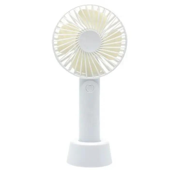 Вентилятор портативний 9419 з акумулятором 18650 3 швидкості підставка White (df174b34)