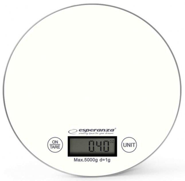 Весы кухонные электронные Esperanza EKS003W 3х20х20 см White (551650)