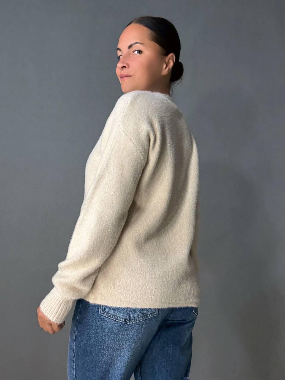 Свитер женский Fancy Matinee 5977 ангора базовый OS Бежевый (5037) - фото 3