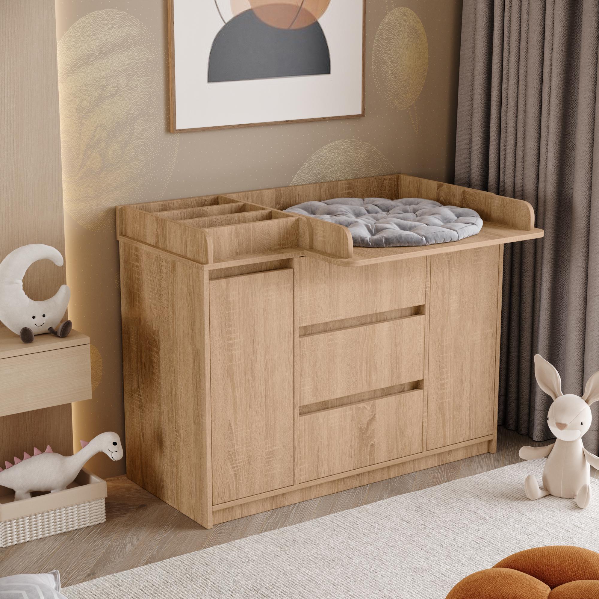 Пеленальний комод Furnigrade ПС-4s 77х110х49 см Сонома