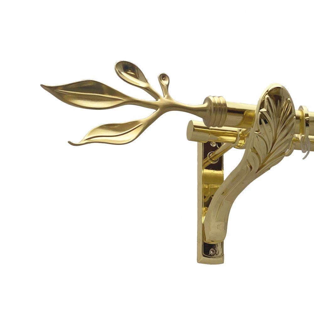 Карниз Orvit Баваро двухрядный гладкий 25/19 мм 300 см Золотой (00-00009637)