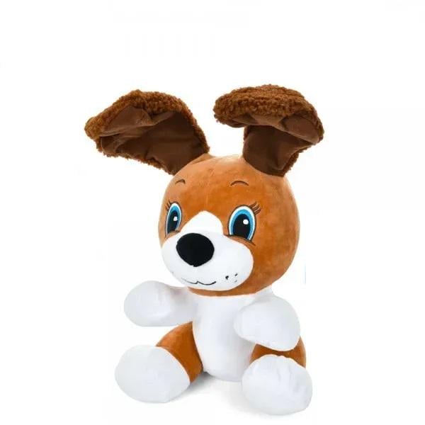 Интерактивная игрушка Limo Toy Собачка с подвижными ушками музыкальная из текстиля 30 см Коричневый (150-98-M5708IUA)