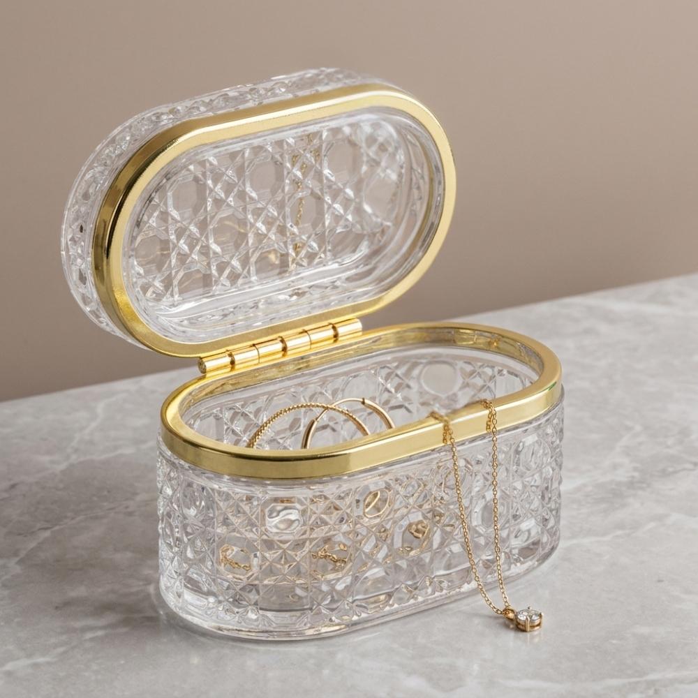 Шкатулка стеклянная для украшений 13 см (19310-003)