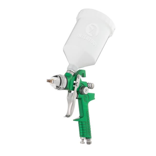 Пневматический краснопульт HVLP форсунка 2,0 мм верхний пластиковый бачок 600 мл 3 бар Пневматический краснопульт HVLP форсунка 2,0 мм верхний пластиковый бачок 600 мл 3 бар