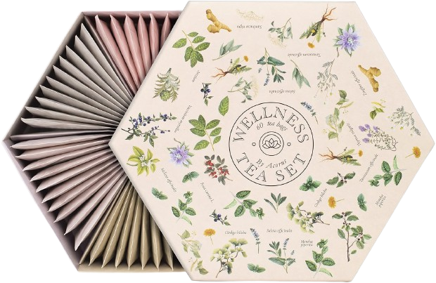 Набор чайный Acorus Wellness Tea Set 60 пакетиков 6 вкусов 105 г (A007)