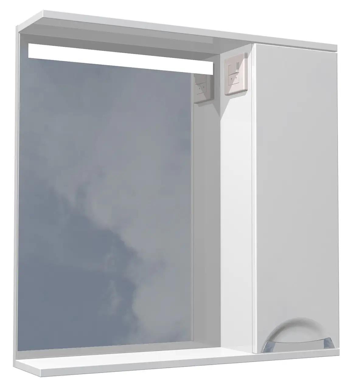 Шкаф с зеркалом для ванной комнаты AVT с LED-подсветкой 70 см (AVT-КЗЮ-70)