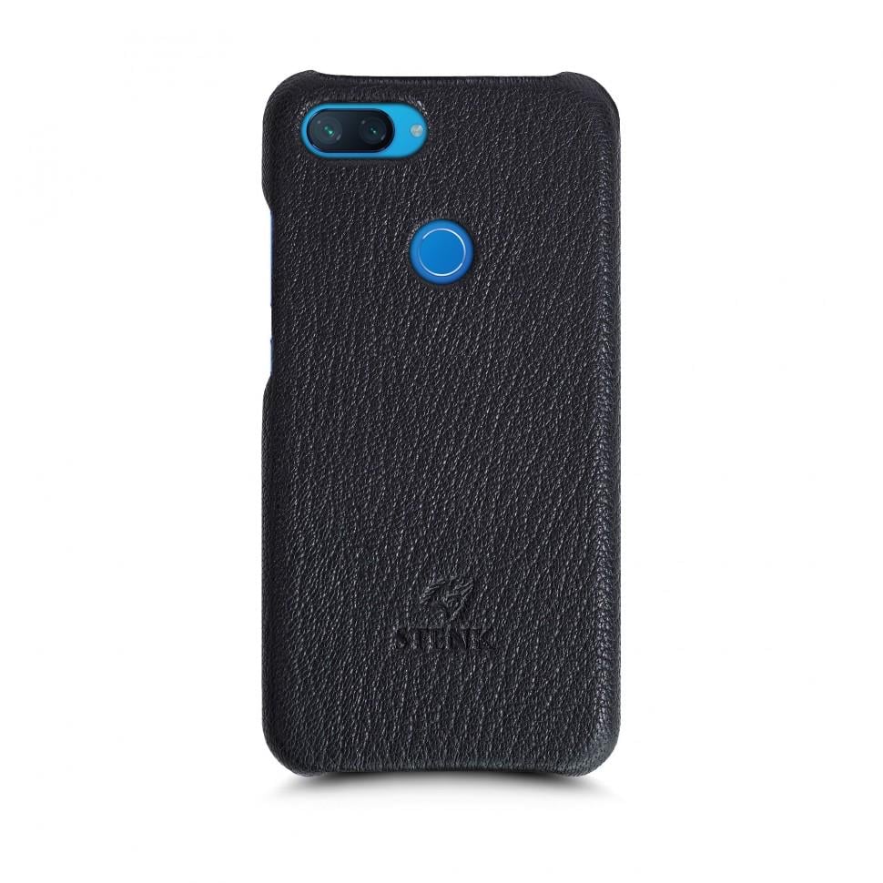 Кожаная накладка Stenk Cover для Xiaomi Mi 8 Lite Черный (69471)