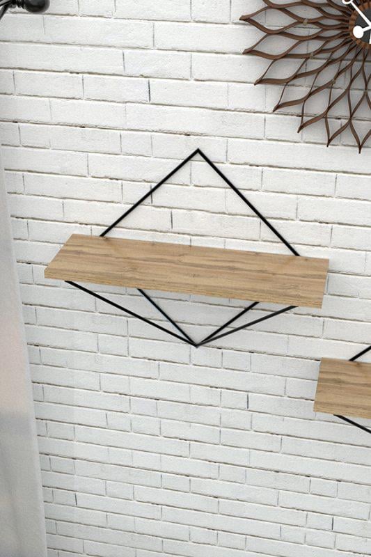 Полиця настінна EcoLoft Crystal DSP-1091 Лофт Дуб Аппалачі (22880937)