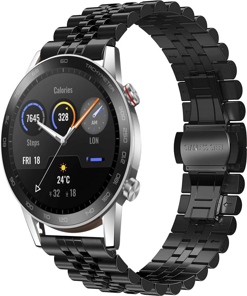 Браслет металлический Stech для Honor Magic Watch 2 46 мм Black (25259-2B)