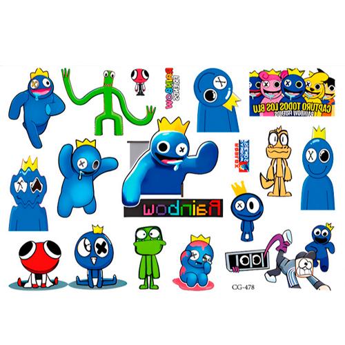 Детские татуировки Rainbow Friends Tattoo Set