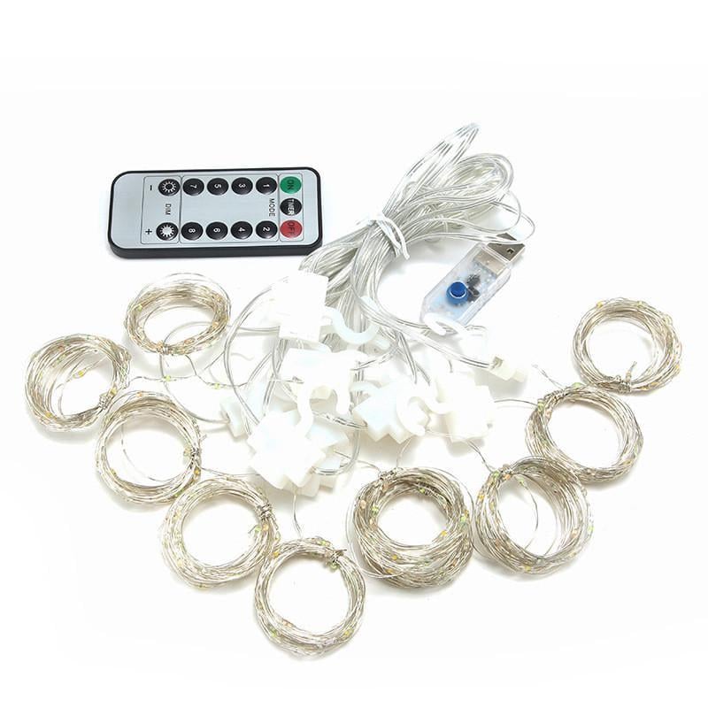 Гірлянда світлодіодна Lesko YLX-0278 LED USB з пультом 2,8х2 м Теплий Білий (24366323)