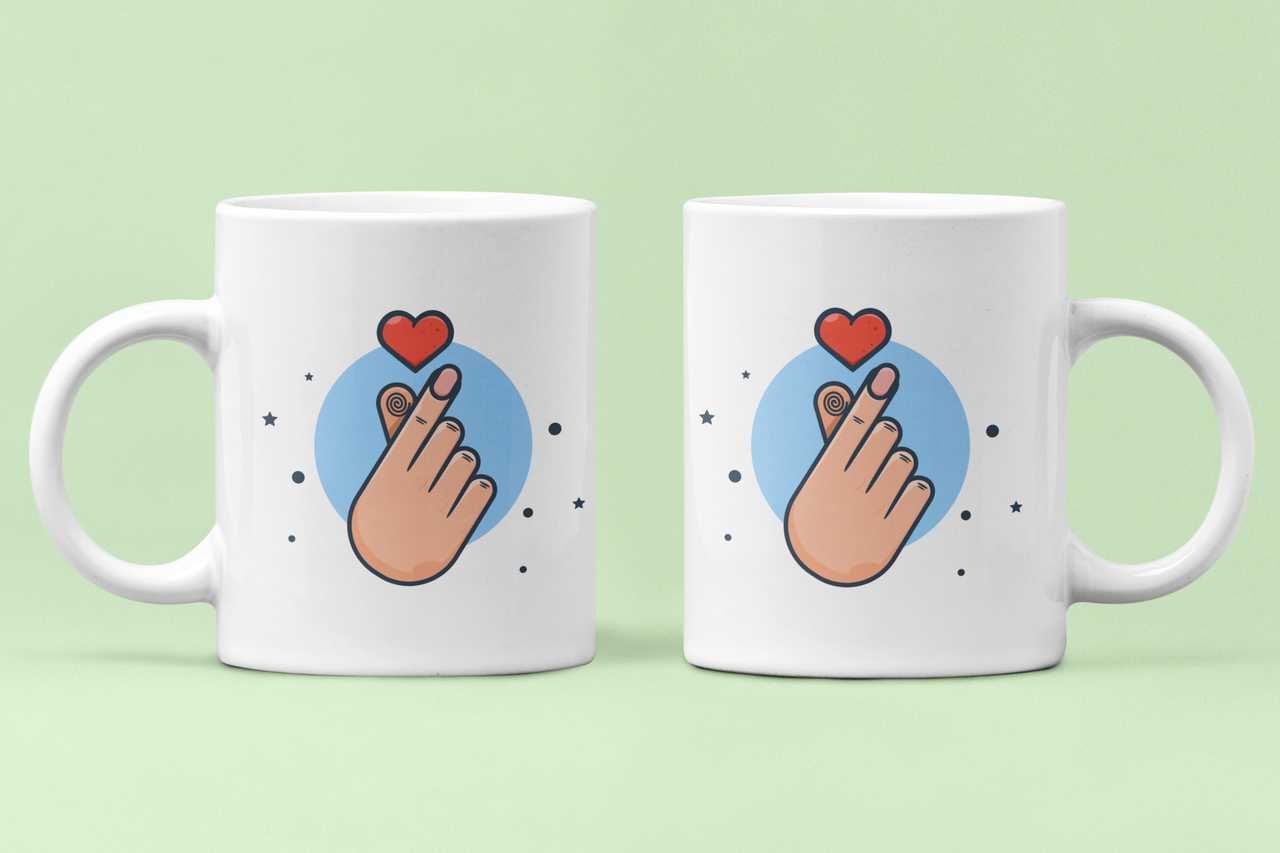 Чашки парные Дарю сердце для влюбленных 330 мл Белый (ВЛ219Ч)