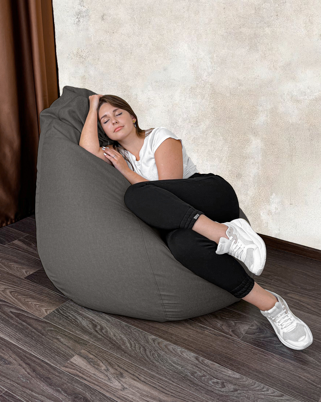 Крісло-мішок Груша рогожка КМ XXXXL Сірий (15412289)