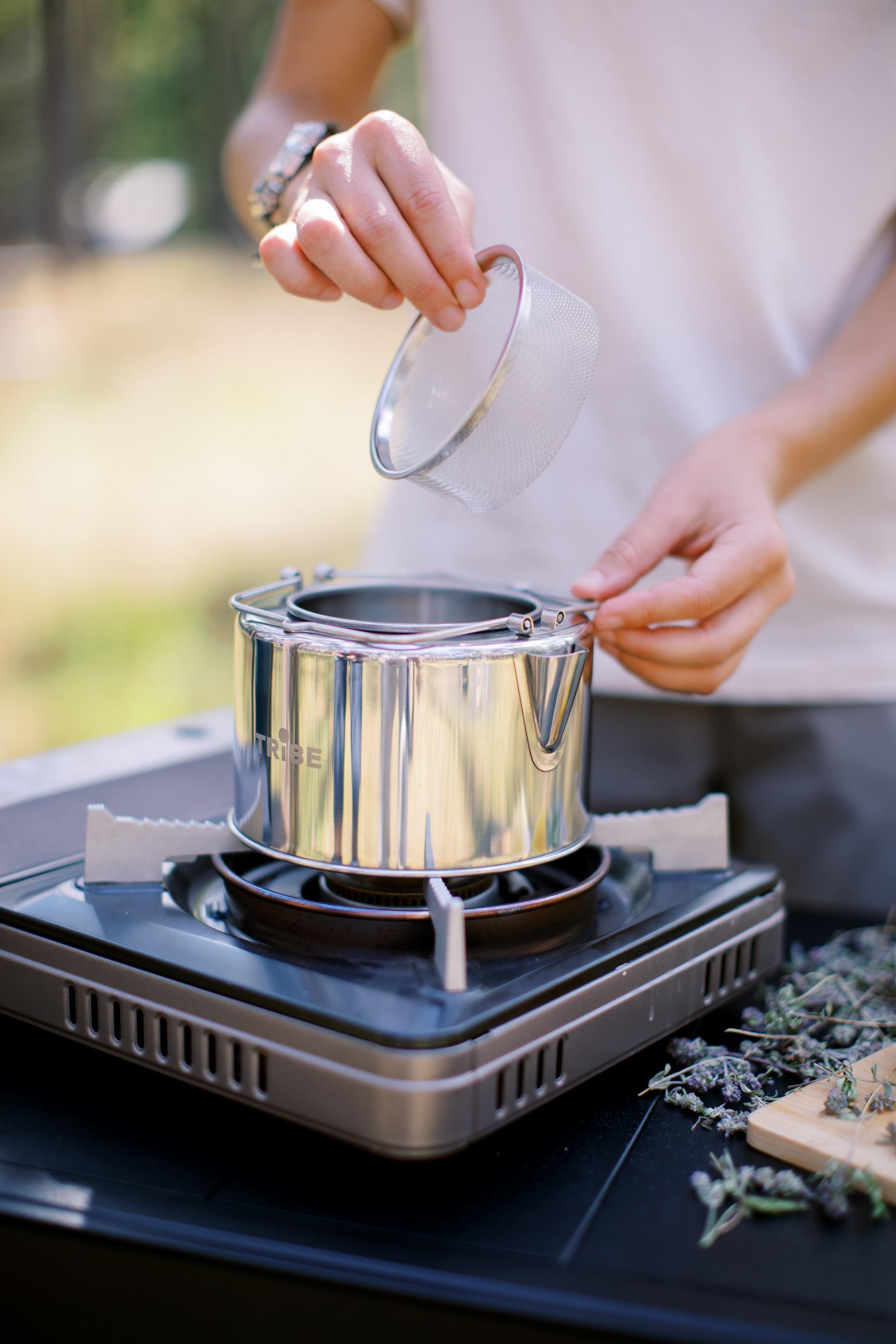 Чайник туристический Tribe Kettle из нержавеющей стали 1,2 л (T-FI-0010-metal) - фото 11