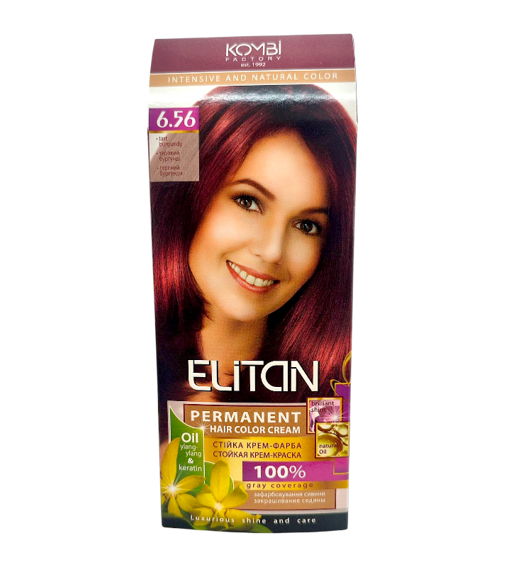 Крем-краска стойкая ELITAN Intensive 6.56 Терпкий бургунди