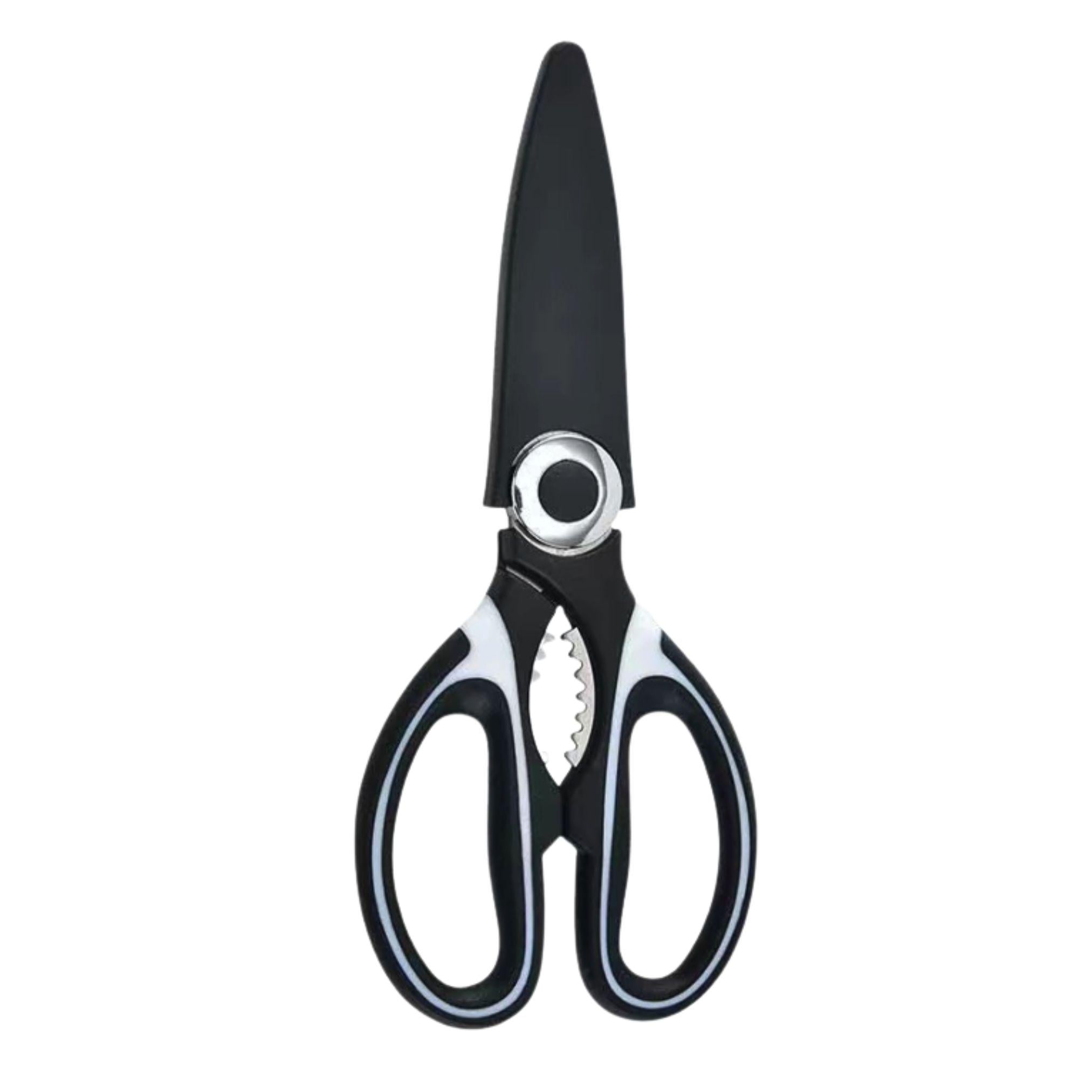 Кухонные ножницы для рыбы и мяса с чехлом для лезвия (NOGKUH-BLK-1348)