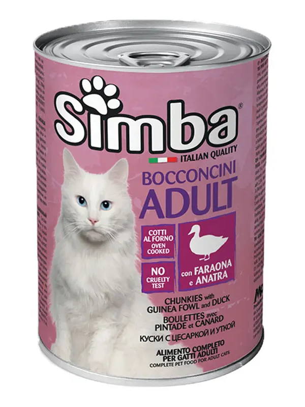 Корм вологий для котів Simba Cat Wet Цесарка з качкою 415 г (70009515)