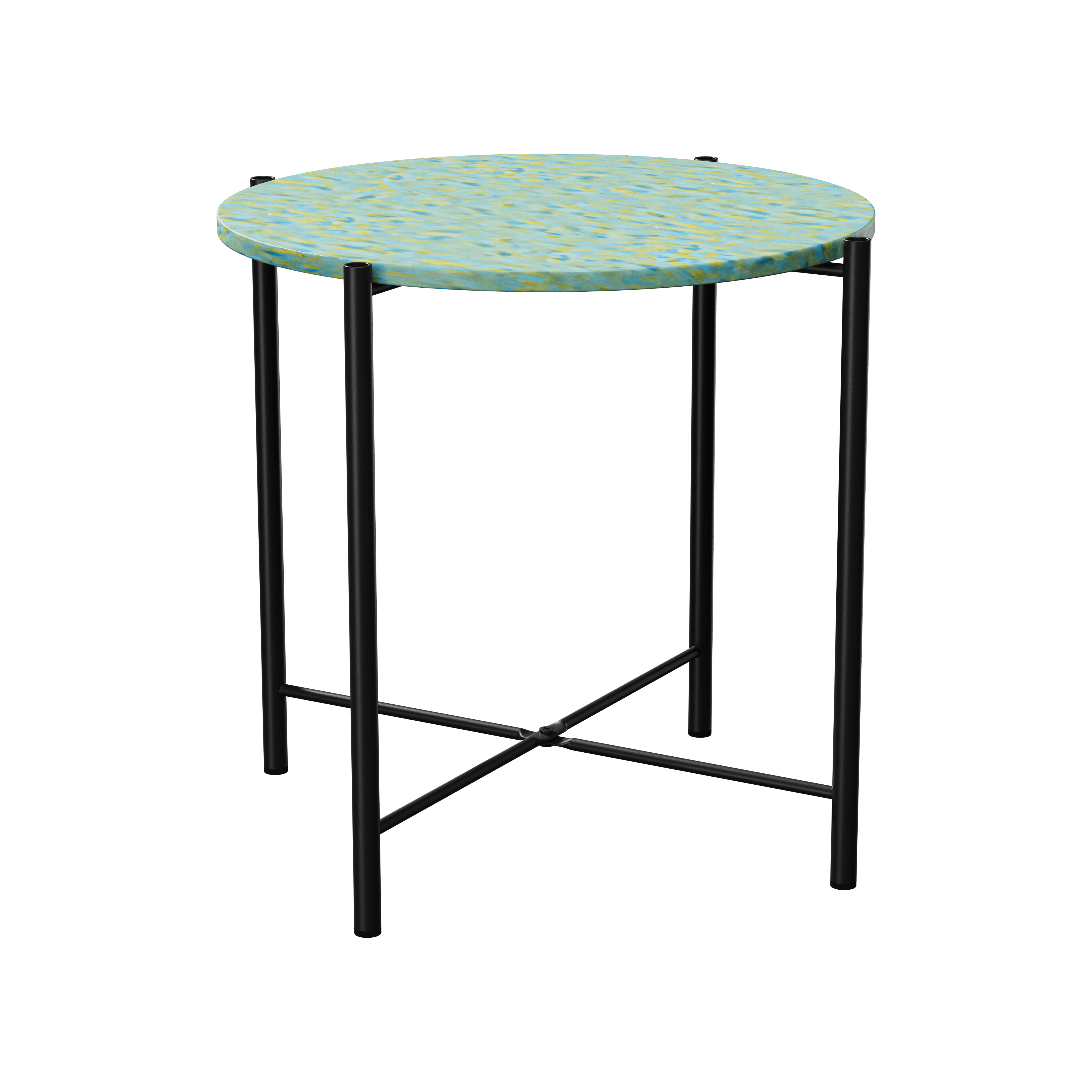 Стіл журнальний Recast Plastic бірюзовий круглий 50 см (CTR50)