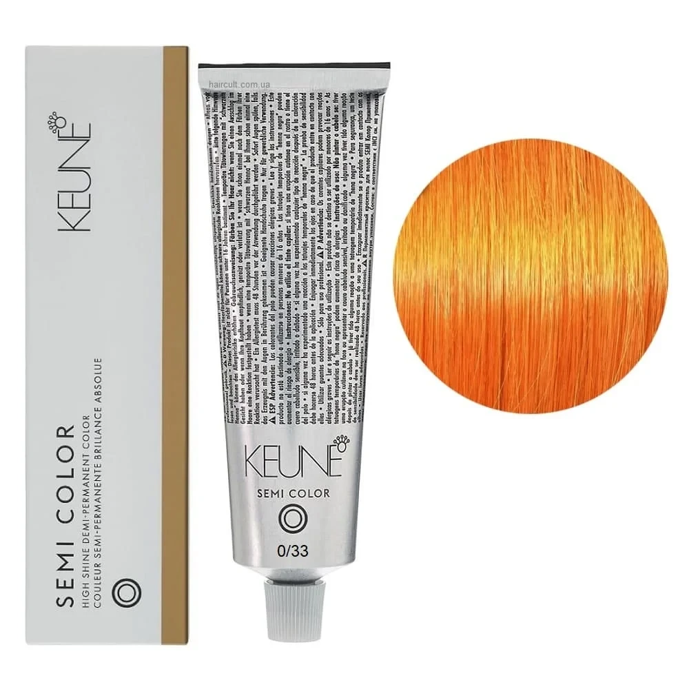 Краска тонирующая безаммиачная для волос Keune Semi Color 0.33 Gold 60 мл